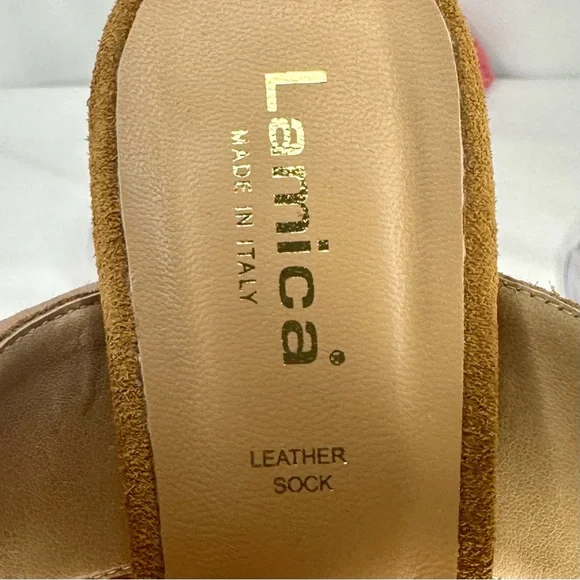 NW/OT Lamica Cognac Leather Slingback Sandal Size 9/40 - Picture 8 of 11